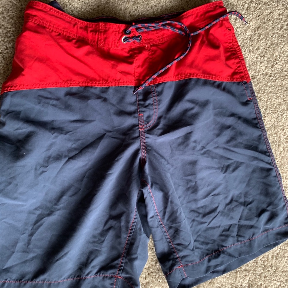 Blue and Red swim Trunks